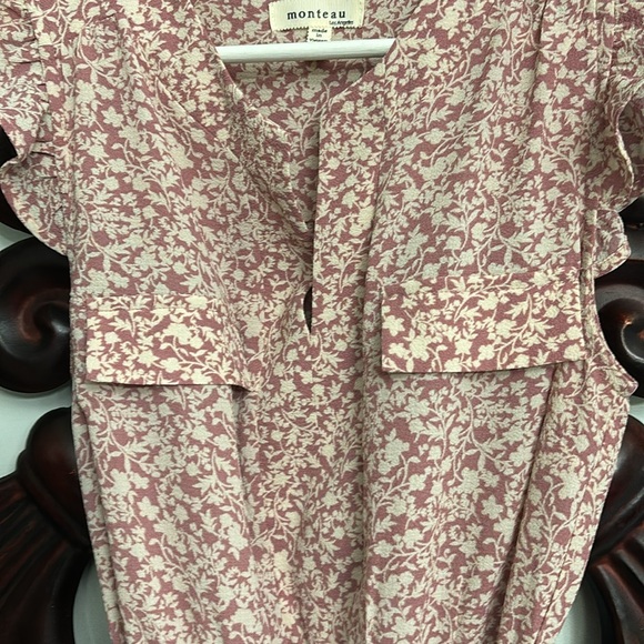 MONTEAU Micro Flower Dress with Pockets - Picture 3 of 8